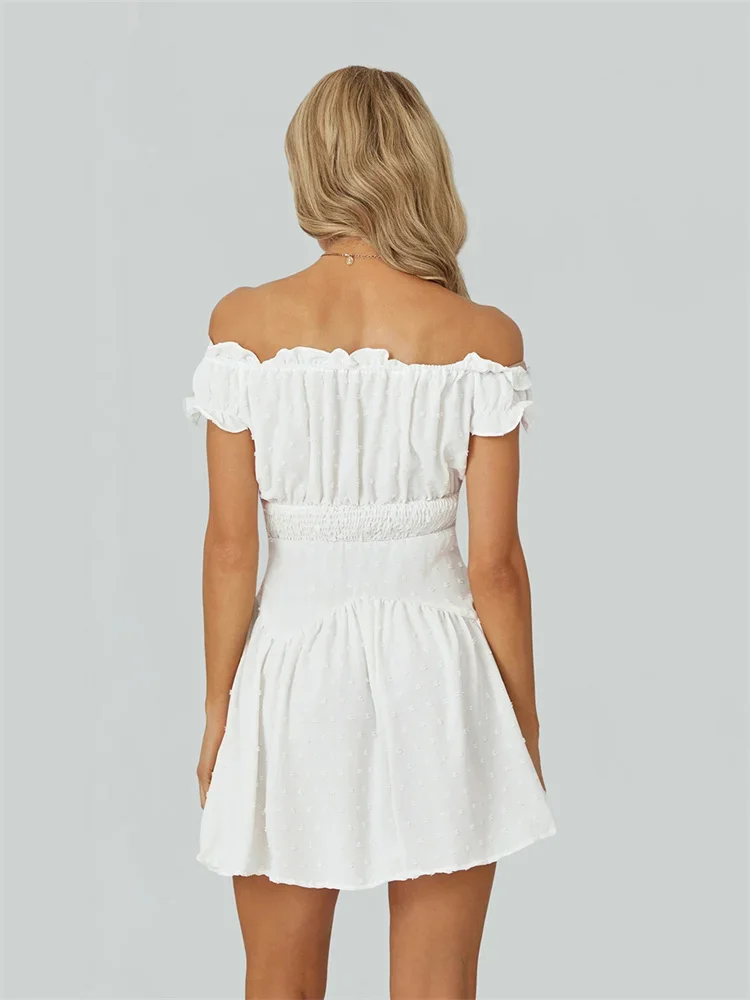 Women Summer Short Dress Solid - Image 6