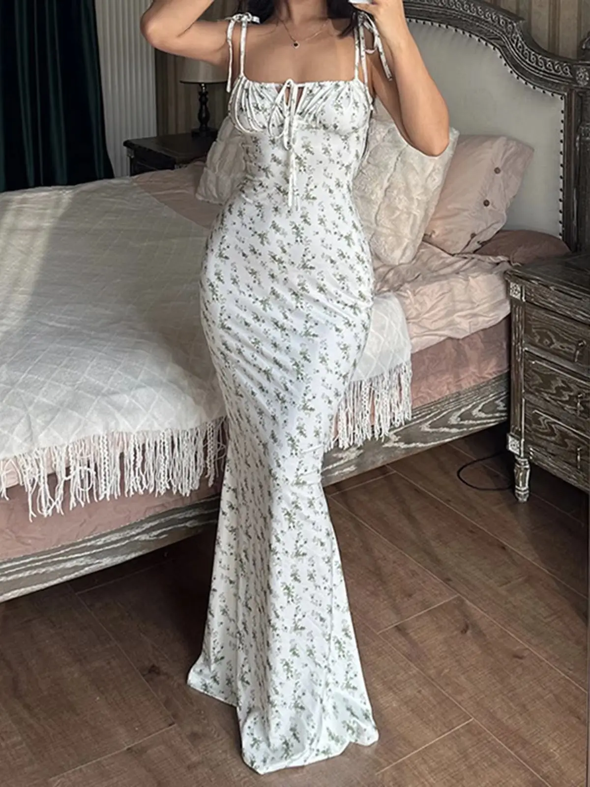 2025 Summer Floral Midi Dress Women - Image 4