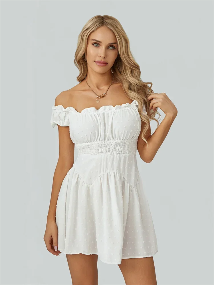 Women Summer Short Dress Solid - Image 4