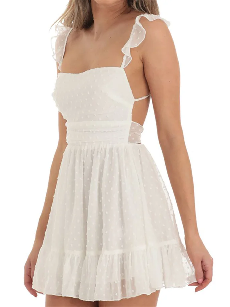 Women Summer Casual Mini Dress Swiss - Image 3